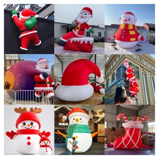 Inflatable Santa Claus Air Model Climbing Wall New Year Festival Meichen Arch New Snowman Luminous Cartoon Wholesale