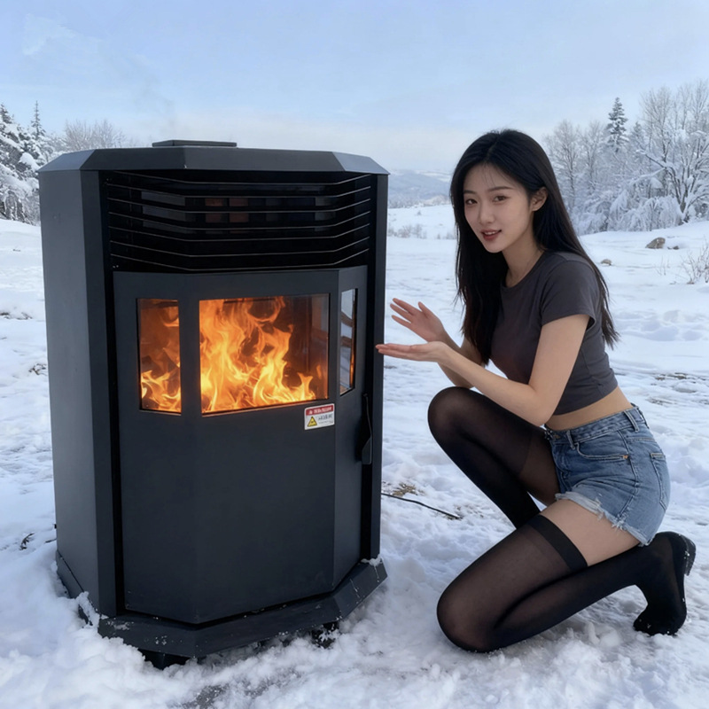 风暖壁炉家用取暖炉自动恒温环保生物质颗粒木柴采暖炉