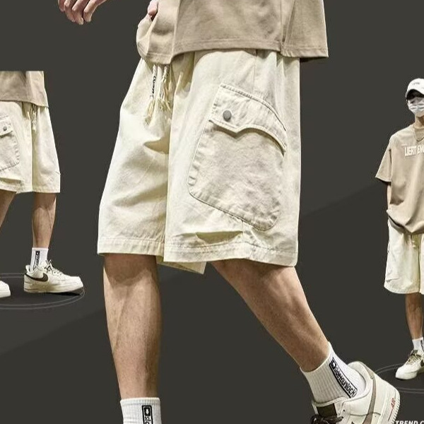 Workwear Shorts Men's American Style Trendy Brand Multi-pocket Duplex Handsome Five-point Pants Loose Casual Men's All-match Mid-length Pants for Summer