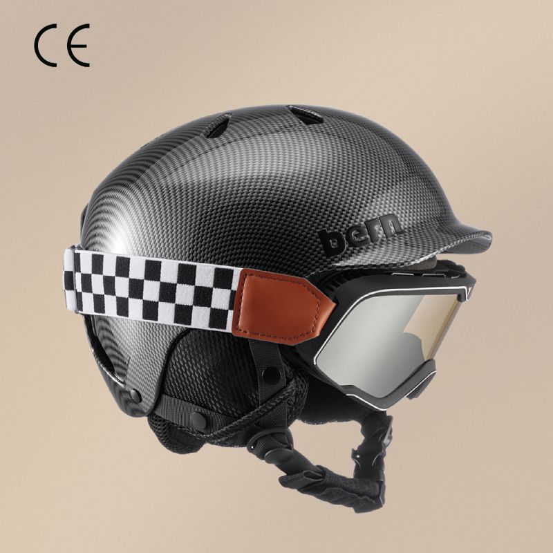 Universal Professional Ski Helmet Unisex Bern Adult Snowboard Ski Equipment (Auto Parts and Accessories) - s-white