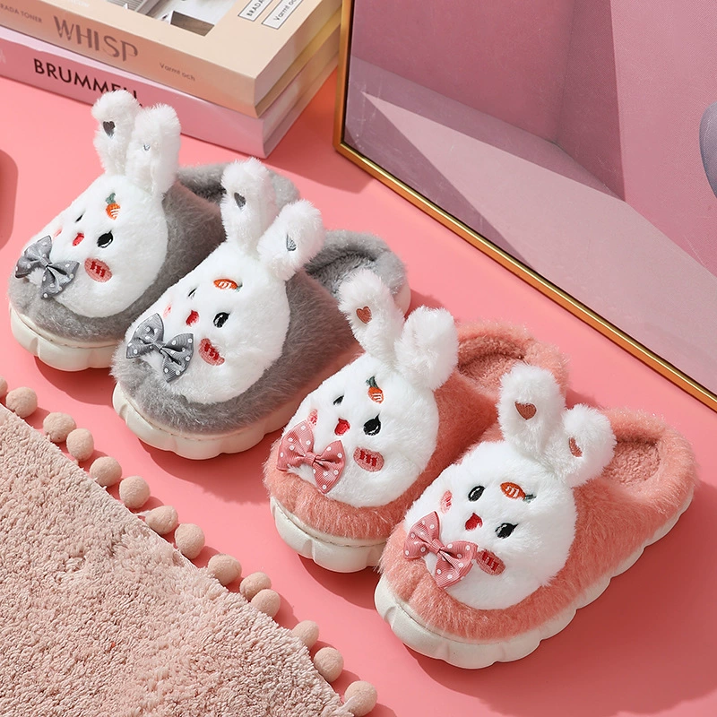 Детские теплые пушистые slippers мультяшные, демисезонная обувь для мальчиков на платформе, для подростков