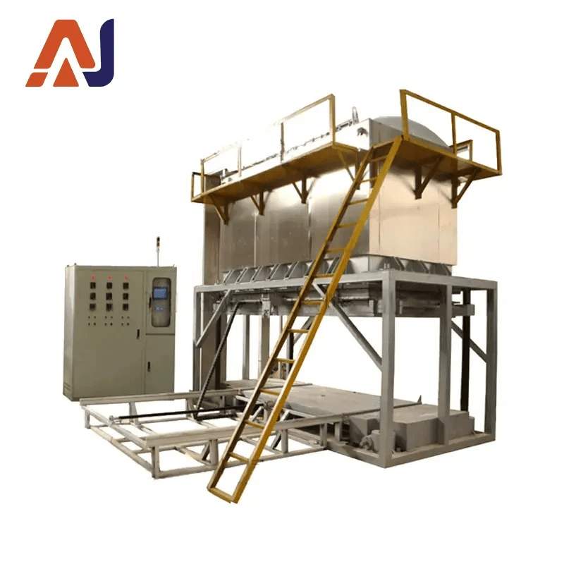 Большая вакуумная атмосферная печь с вертикальным подъемом дна, полностью автоматическая высокотемпературная печь с подъемом ⼯ Производитель промышленных электропечей