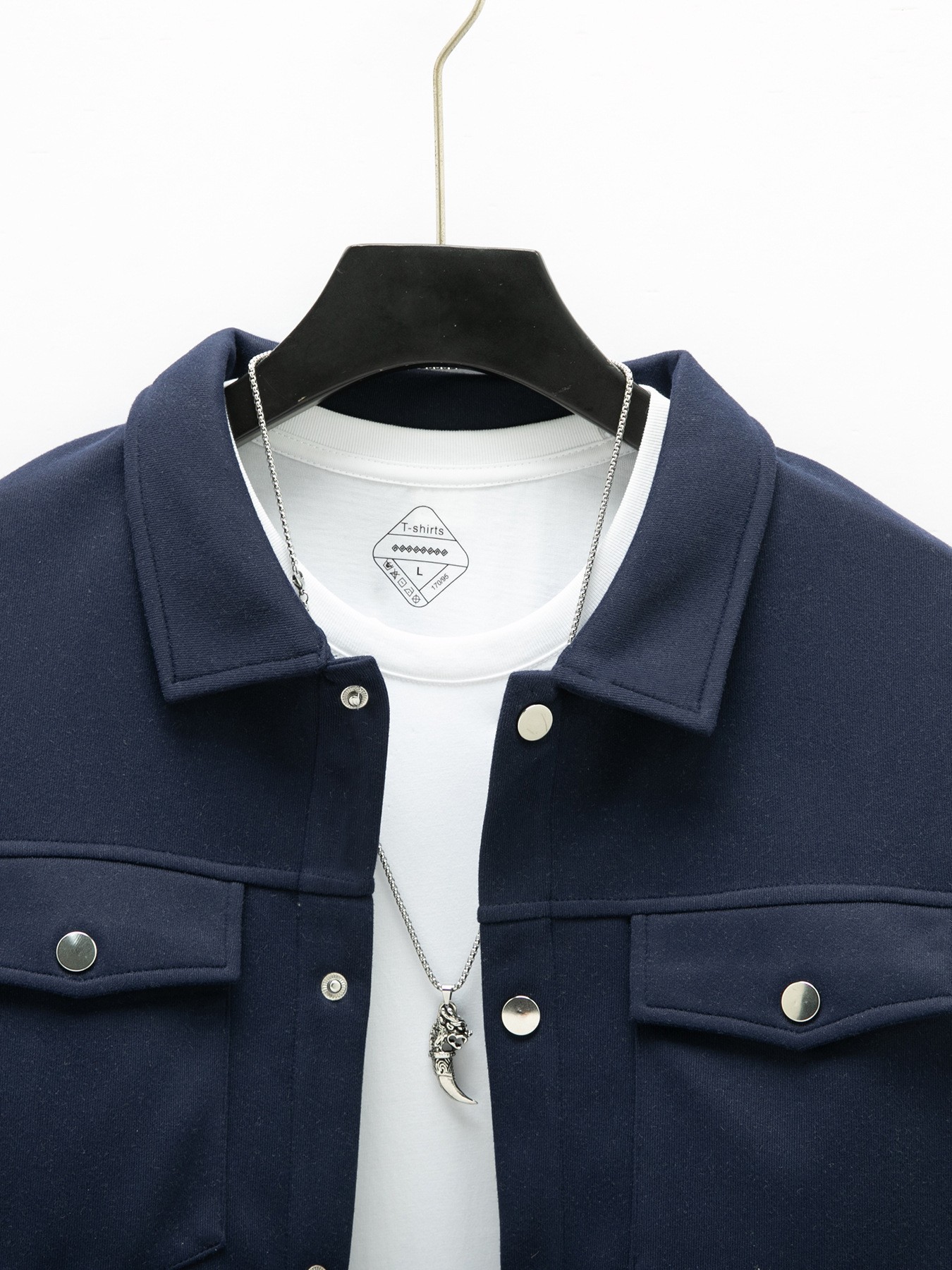 Denim Jacket For Men Lapel Single-breasted Solid Colour Winter_voghion.com