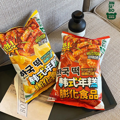 Ginsorp Korean-style Rice Cake Strips Puffed Snack Cheese Sweet & Spicy Flavor 68g Casserole Potato Sticks Internet Famous Leisure Snack