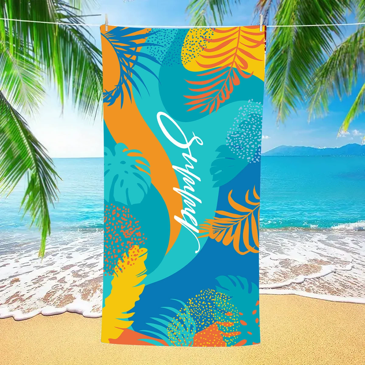 Quick dry double-sided beach cartoon cute bath towel, (Physicals), Amazon