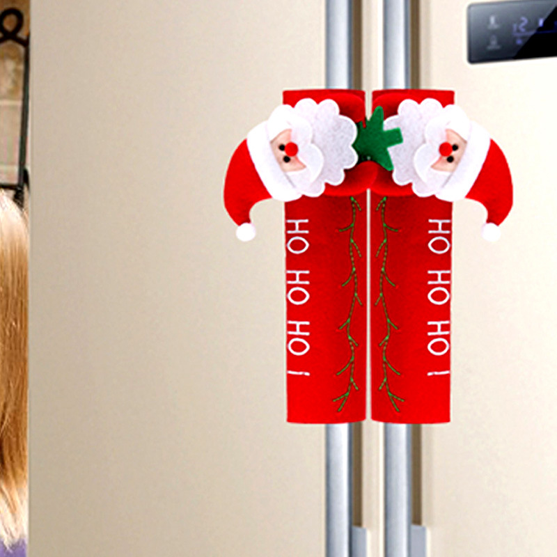 Productos navideños transfronterizos, guantes para frigoríficos, franela, muñeco de nieve, alces, regalos de Navidad, pequeños regalos