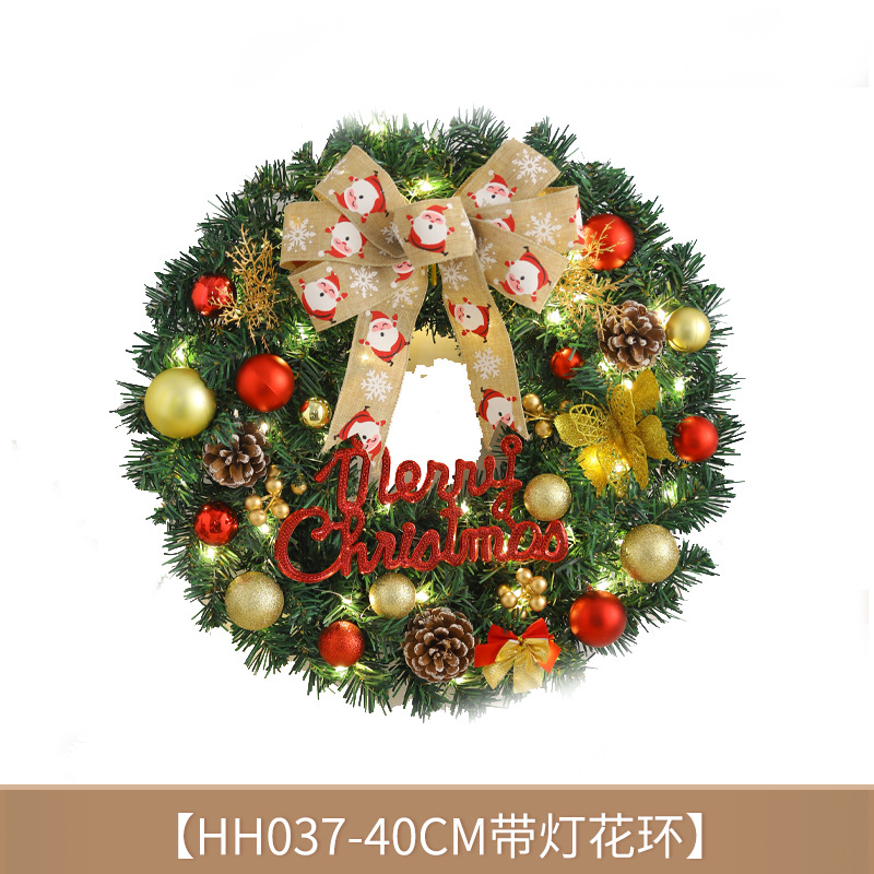 Navidad guirnalda Estilo nórdico decoraciones de Navidad hogar pared colgante puerta adornos Navidad bola cinta Garland Ratán