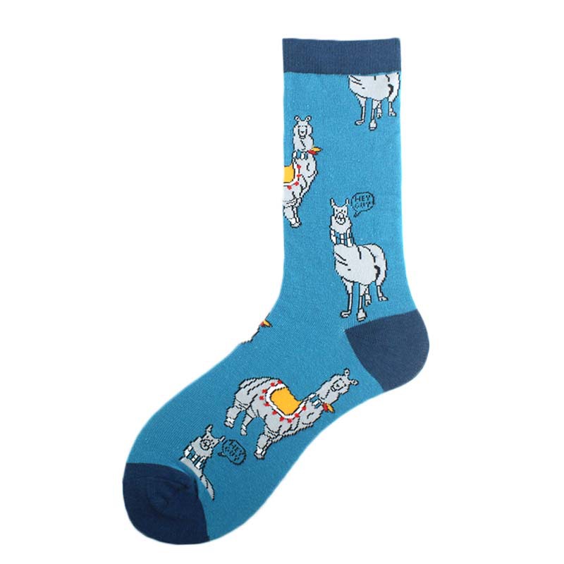 Men's Fashion Cartoon Nylon Cotton Printing Crew Socks A Pair display picture 12