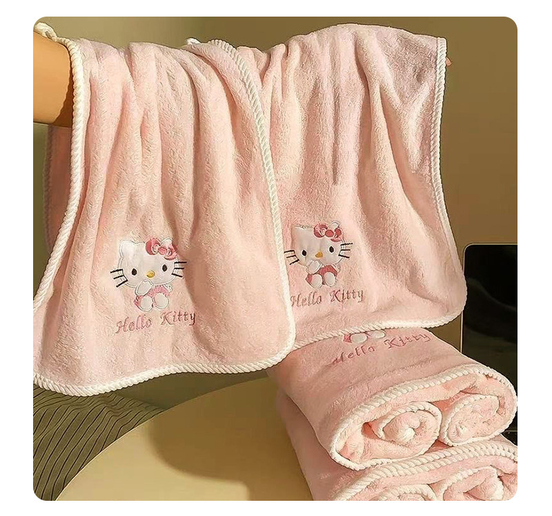Sınır Ötesi Mercan Polar Havlu Banyo Havlusu Seti Banyo Şapkası Havlu Su Emici Dökülmez Banyo Havlusu Tam Vücut Giyilebilir Üç Parçalı Set