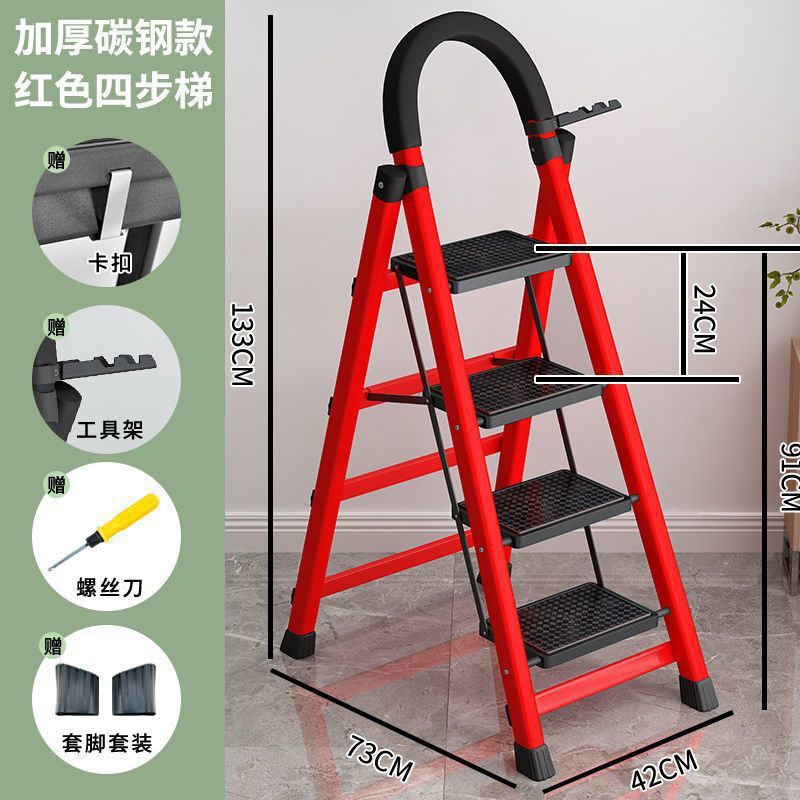escalera doméstica escalera plegable de acero al carbono espesa escalera móvil escalera retráctil escalera multifuncional escalera interior
