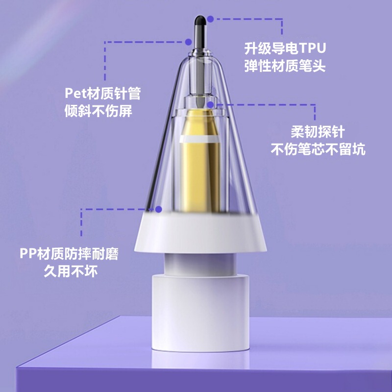 Soft rubber mute nib for Applepencil1/2/USB-C/Pro replacement nib original HB nib