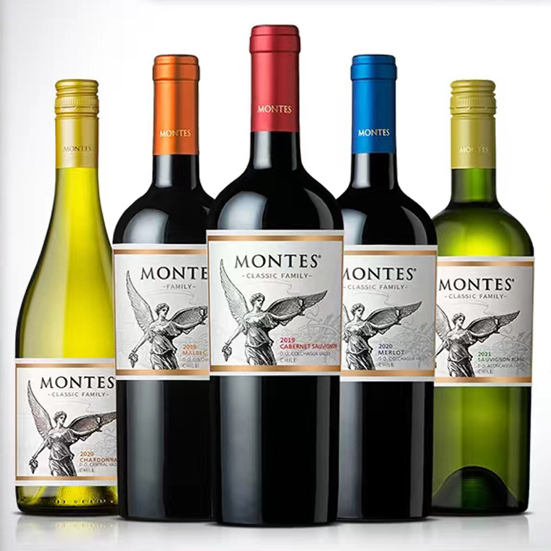 蒙特斯经典系列赤霞珠干红葡萄酒赤霞珠梅洛红酒 智利原瓶进口