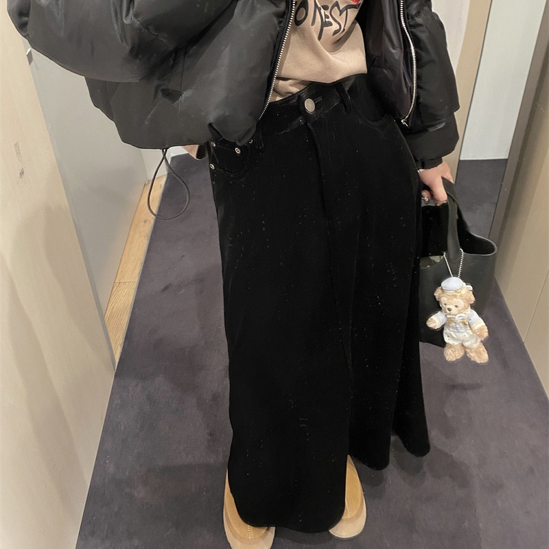 long velvet skirts