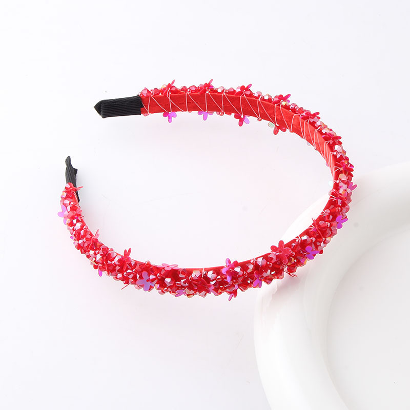 Sweet Solid Color Artificial Crystal Hair Band 1 Piece display picture 2