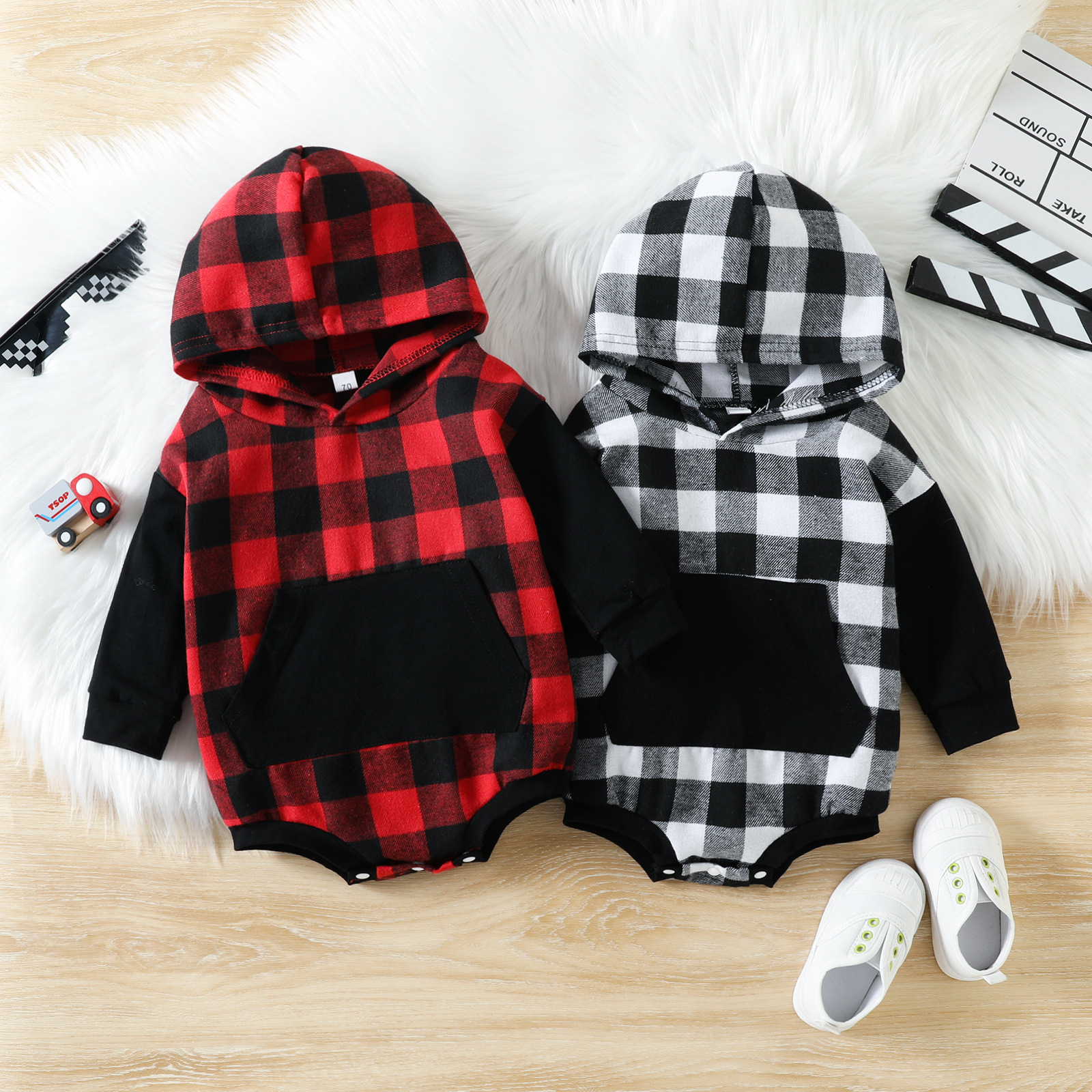 Mode Plaid Baumwolle Baby Kleidung display picture 1