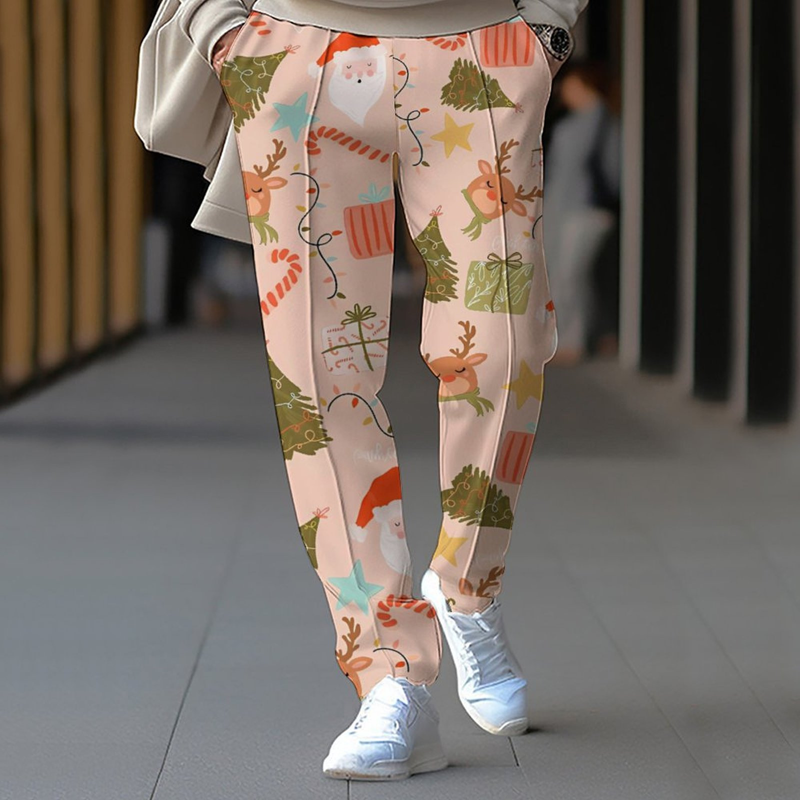 Men's Casual Pants Christmas Winter Sport Trousers For Men_voghion.com