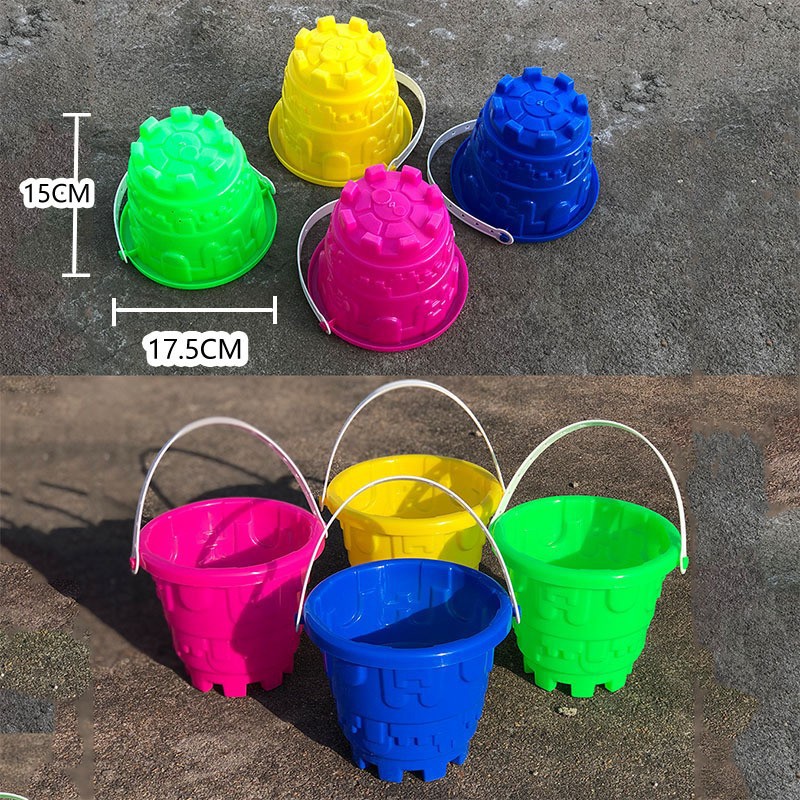 대형 비치 버킷 (4 색 랜덤 믹스)