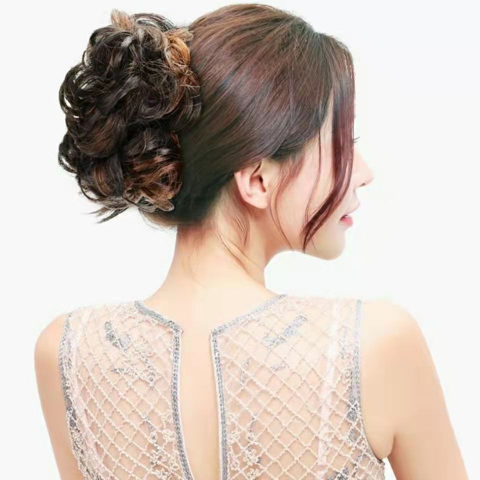 Peluca tocado flor clip de pelo grande updo pelo headwear Pelo Corto hembra espalda Cabeza pelo anillo bolsa de pelo Cola de Caballo clip superior