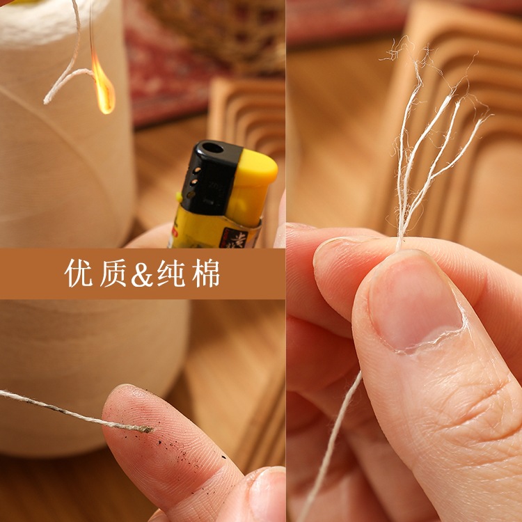 Kit de hilo de edredón de costura hecha a mano 3 hebras de hilo de edredón de costura gruesa, hilo de algodón blanco, hilo de algodón grueso antiguo