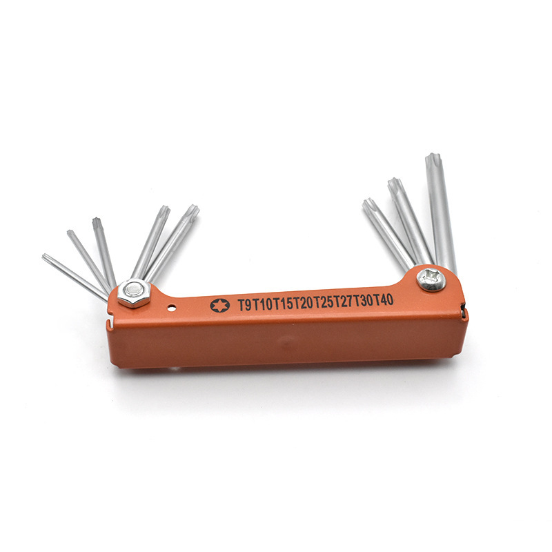 SNJUE llave hexagonal de 8 piezas conjunto de cabeza de arroz de cabeza plana de ciruela hexagonal de mano hexagonal herramienta de hardware