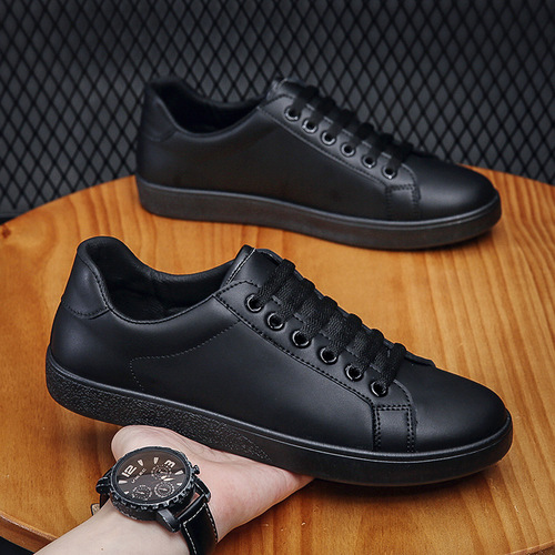  New White Shoes Solid Color Versatile Korean Style Trendy Sports Leisure Shoes Men's Cross-Border Foreign Trade Men's Shoes G02