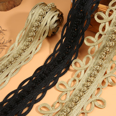 Manufacturer direct sale handmade lace edge binding cuffs pockets bags shoes decoration bar code gold and silver wire accessories