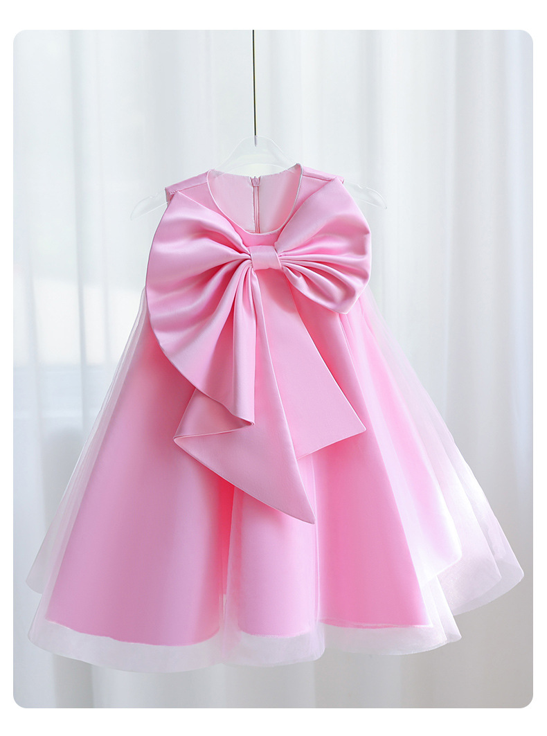 416g Weight Children's Dress Children's Clothing Type Above Knee Dress Length Type Sleeveless Sleeve Length Party Dress Dresses Type Polyester Fabric Type High Waist Waist Line Toddler(3-6Years) Age Group Family Gathering, Party Occasion Round Neck Neckline Loose Fit Type Bow Knot Pattern Summer Season Girl'S Gender Elegant, Princess, Cute Style Elegant Princess Cute Bow Knot Polyester Girls Dresses 13
