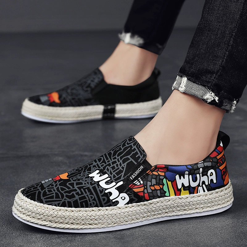 Cloth summer trend universal footwear, sneakers for leisure, deodorized sports shoes, slip-ons