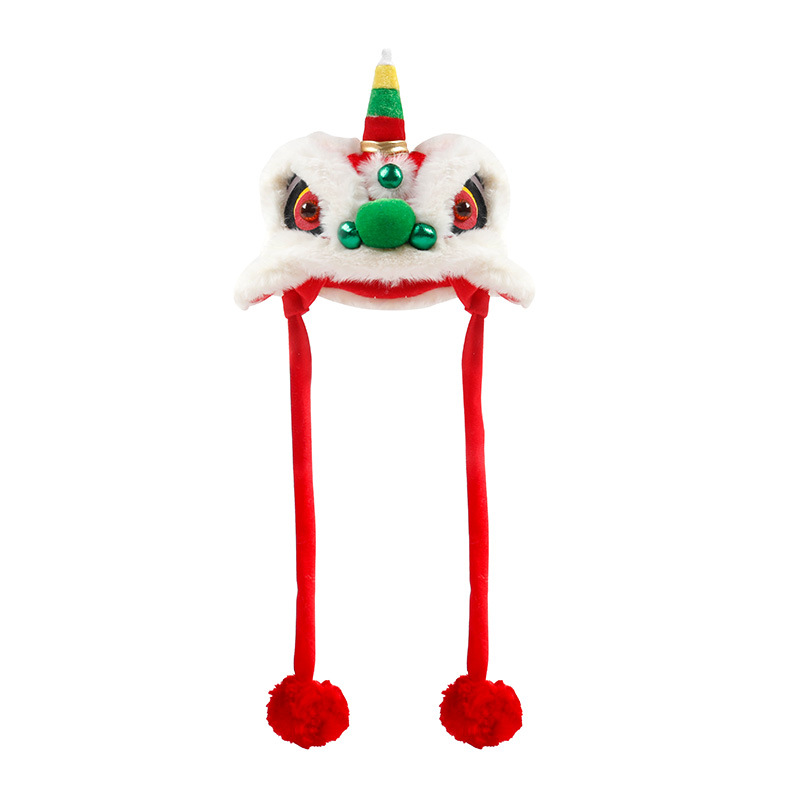 Año Nuevo León sombrero chihuazi mascotas suministros fábrica ropa de León año tradicional estilo chino francés cubo linterna Festival León danza sombrero
