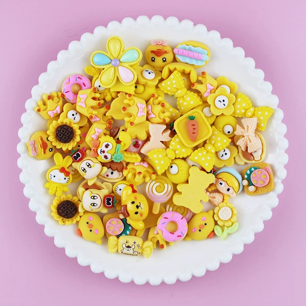 Yellow, mixed, wide color palette