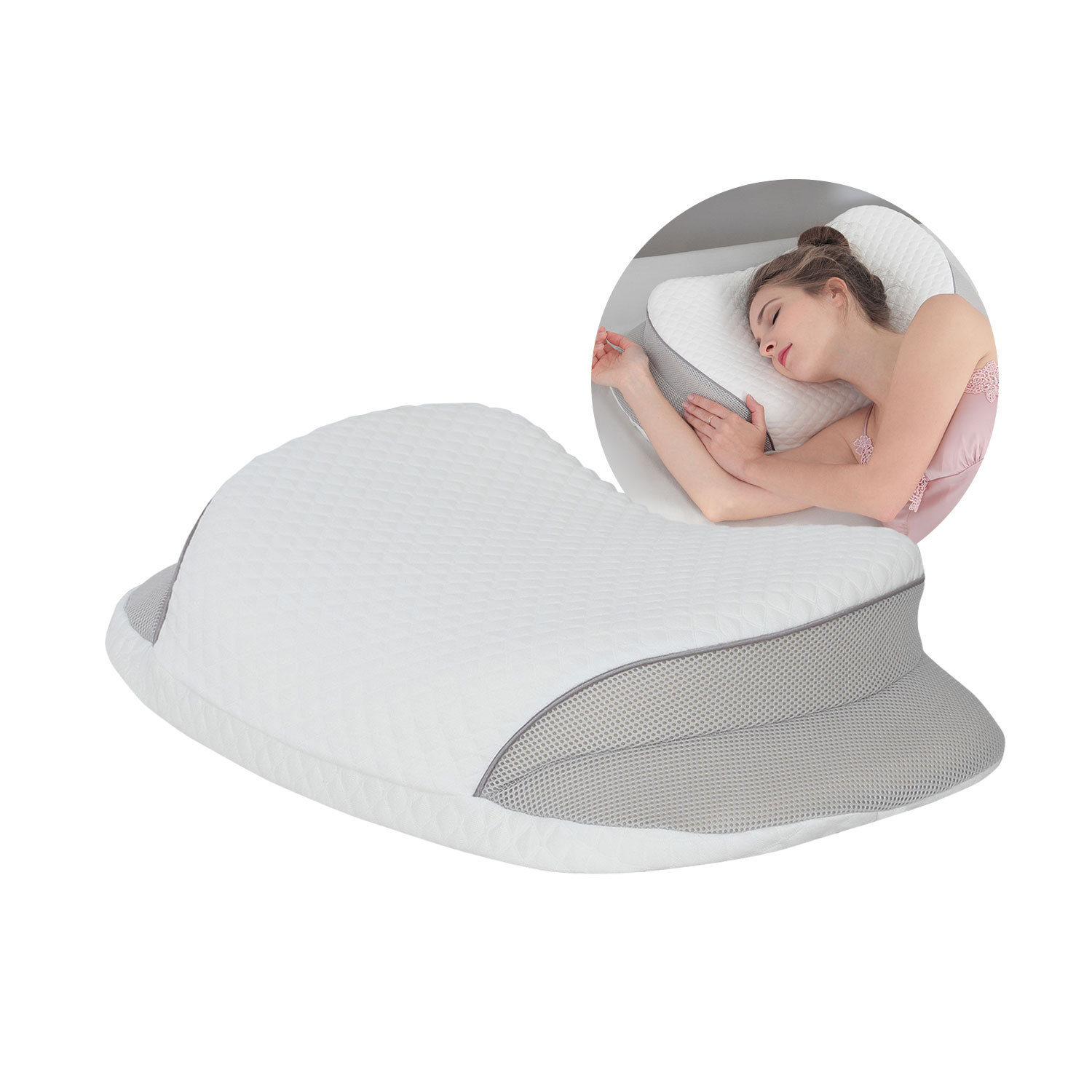 Transfronterizos nueva almohada de algodón de memoria de forma extraña almohada de rebote lento espacio almohada de memoria almohada de cuello almohada de cuello para dormir en casa almohada de columna cervical