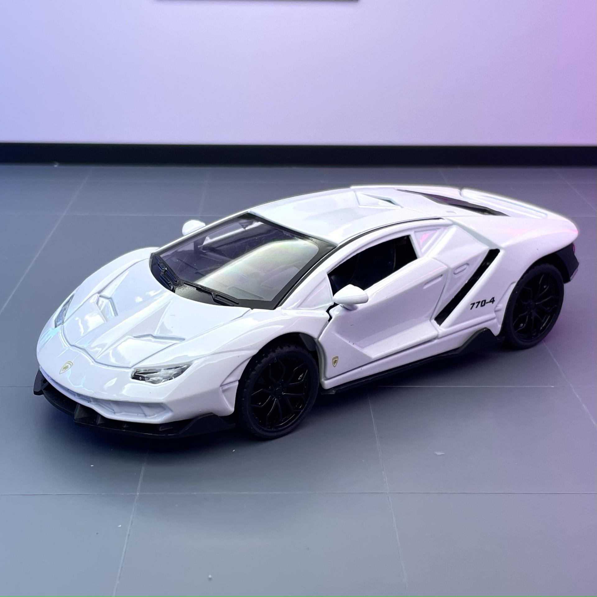 Weili aleación coche modelo 1:32 LANBO lp770 coche deportivo 3 Puerta Abierta tira del coche de juguete de sonido y luz modelo adornos