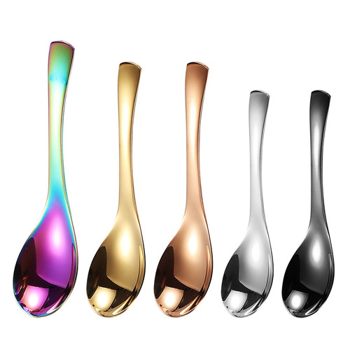 304 stainless steel spoon thickened deep spoon head household drinking spoon palace round head children's spoon tableware wholesale