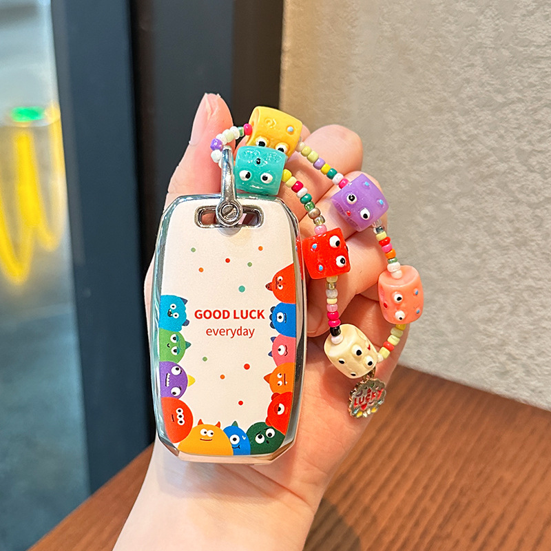 Suitable for Kia k3 Key Set Monster Cartoon Pattern/Zhipao k2/k5 Keku kx3TPU Protective Case Buckle