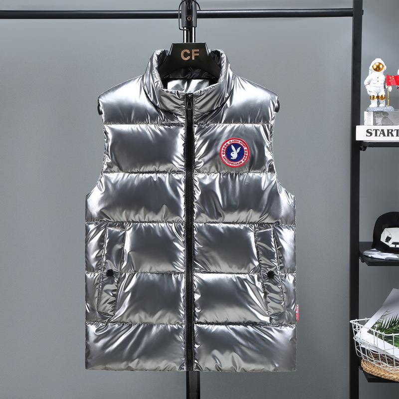 글로시 노워시 조끼-토끼 로고 카본 그레이