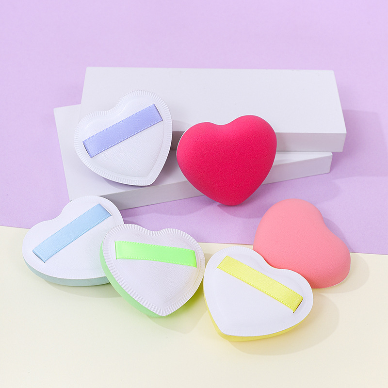 Customized triángulo polvo marshmallow fija esponja q bala suave no comer polvo herramienta de maquillaje impresión logo