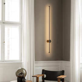 后现代极简创意长条壁灯北欧卧室床头客厅过道楼梯背景墙网红灯