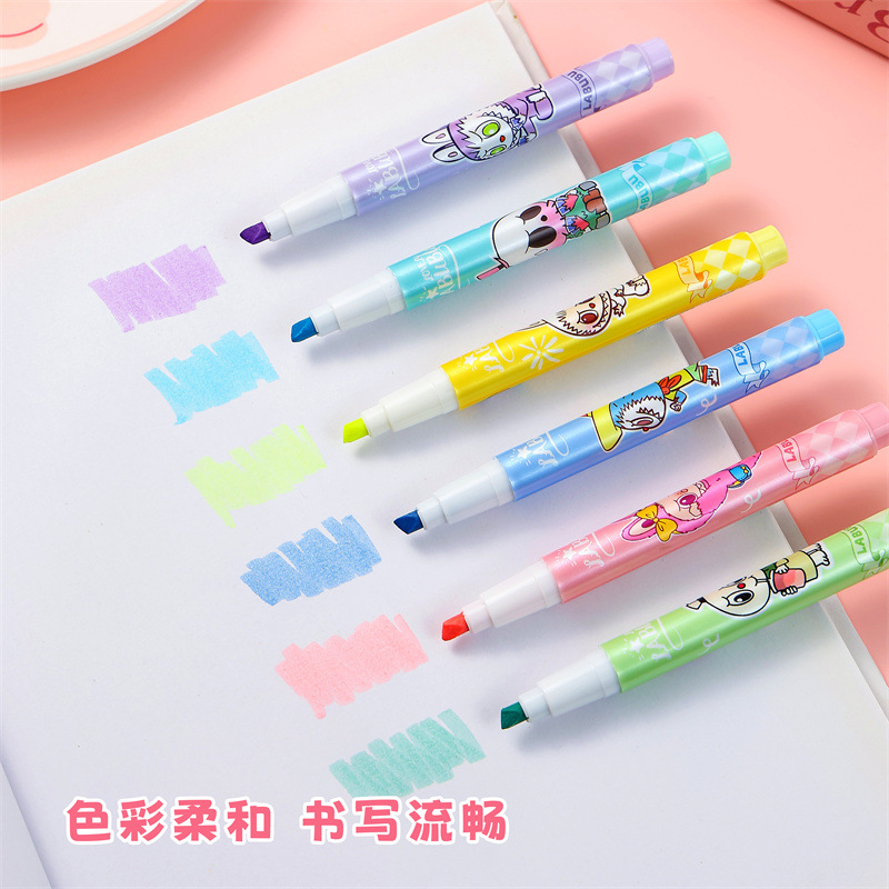 Brilla creativa marcador de color de alta capacidad marcador de línea de alto valor de la cara