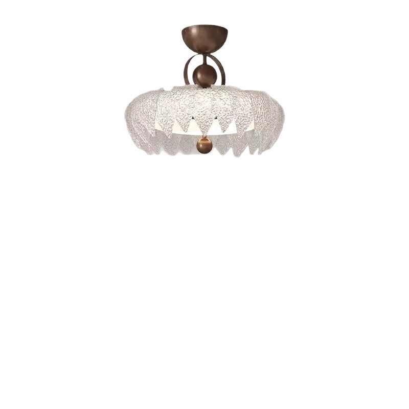 Lámpara de techo de dormitorio de estilo antiguo francés Lámpara de protección ocular de estudio de espectro completo LED de cristal retro de lujo ligero americano