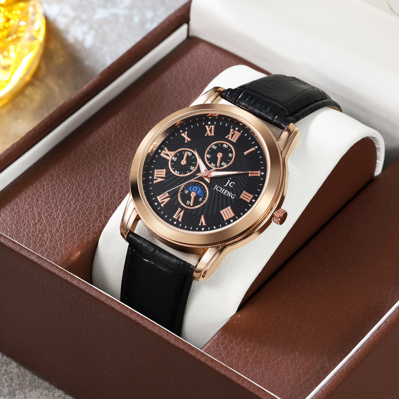 New Ready-Made Men's Alloy Watch Men's Watch Quartz Belt Cross-Border Fashion Niche Design Watch Quartz Watch
