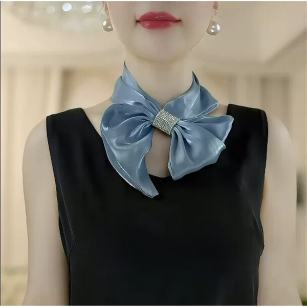 Silk Scarf Long High-grade Scarf Qingfeng Yarn Stewardess Ribbon Long Scarf Scarf Scarf Women's Summer Thin Scarf