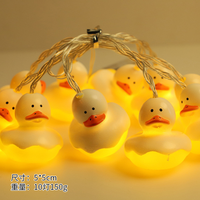 Luces LED de Navidad, luces LED de vinilo con forma de animales, luces de Navidad con forma de pato de dibujos animados, luces de Navidad de Amazon, luces decorativas navideñas
