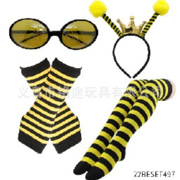 Diadema de Pascua, vestido de fiesta de abejas, accesorios de alas, ropa de abejas, accesorios para el cabello de abejas, conjunto de gafas