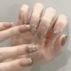 Yihe [Golden Butterfly] Nude Butterfly Nail Patch Gentle White Fairy Short Pure Hand-worn Armor