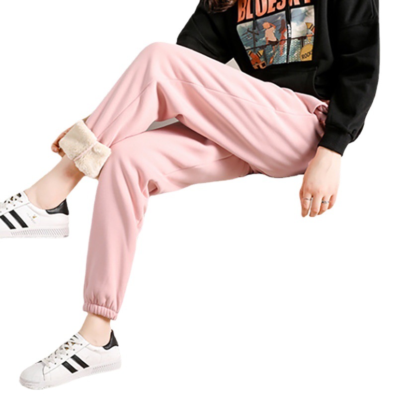 Pantalones de chándal de lana de cordero gruesa para otoño e invierno, pantalones casuales, pantalones harem, pantalones de algodón, cálidos y resistentes al frío, nuevo modelo 2026