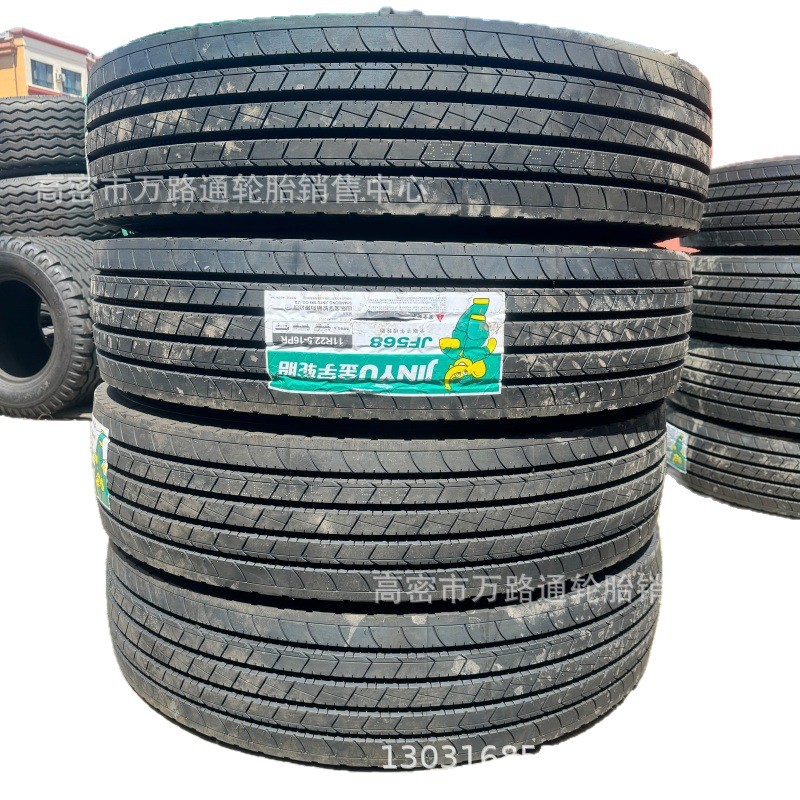 Jinyu camión neumático de autobús 11r22.5 315 / 80r22.5 curva de tres líneas de acero completo 385 / 65 / 11 / 12