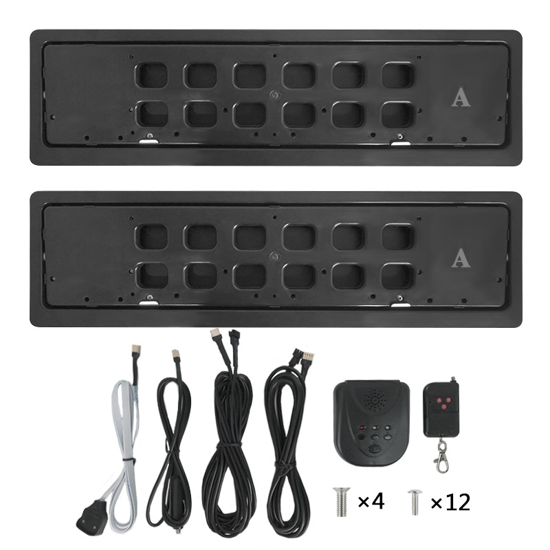 Factory Direct Sales European Standard Russian and Dutch License Plate Holder Us Standard Electric Flip License Plate Holder Amazon Best-Selling Product