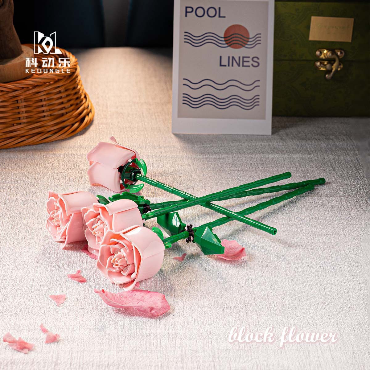 Building Blocks Flower Potted Fleshy Rose Hibiscus Flower Sunflower Compatible Lego Toys Ornaments Teacher's Day Gift for Girls