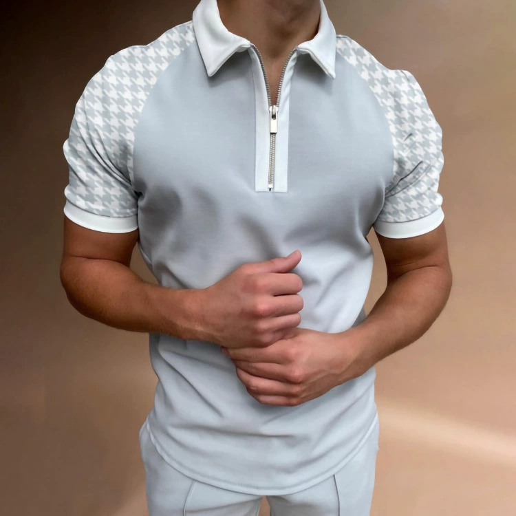 Поло для отдыха, европейский стиль, для импорта, с коротким рукавом, slim fit