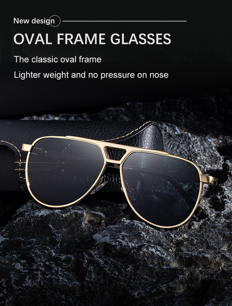 Steampunk Piloten-Sonnenbrille Oval für Herren 2026 Luxusmarke Vintage Punk Metall Outdoor Sonnenbrille für Männer Trendige Doppelbalken-Brille – Detail 4